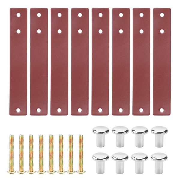 Leather Drawer Pulls 8 Pcs Knobs Pure Leather Handles For Drawers