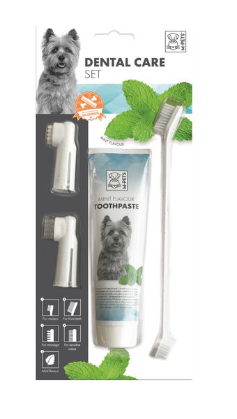M-Pets Dental Care Set for Dogs - Mint Flavour