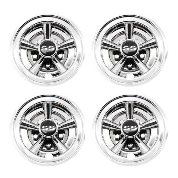 4Pcs 5 Spoke Design Hub Cap for Golf Carts for Club Car, EZGO, Yamaha