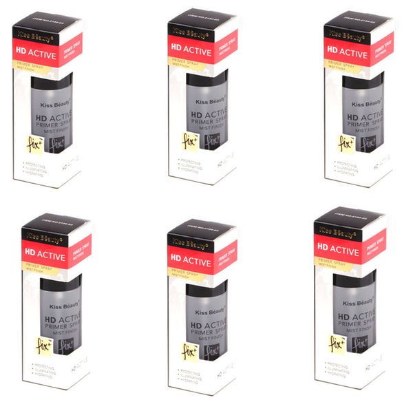 Kiss Beauty HD Active Makeup Primer Spray Mist Finish - 100ml x 6 Pack