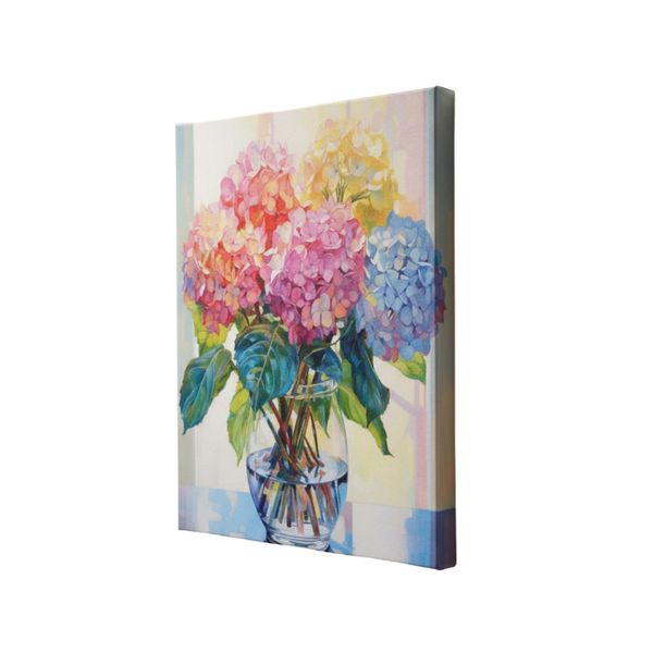 DIY Number Painting Kit - Framed Mounted Canvas. Hydrangeas