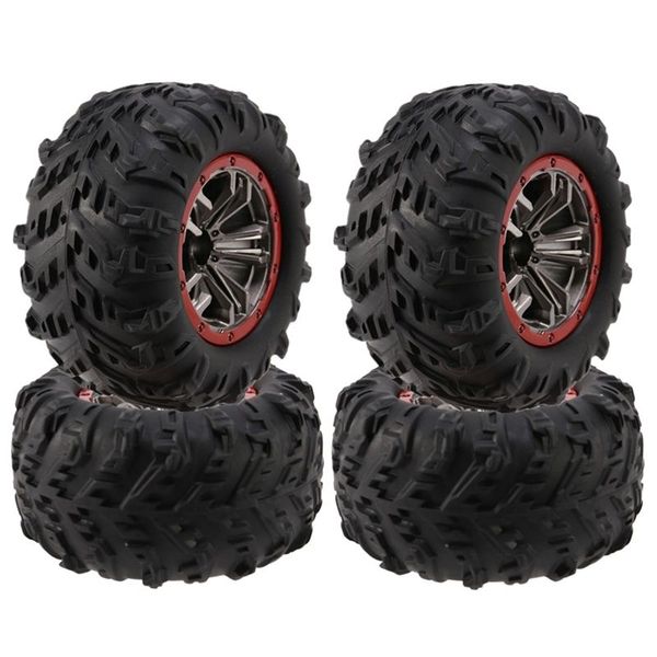 4Pcs 105Mm Rubber Tire Big Wheel For Laegendary Legend 1/10 Rc Car