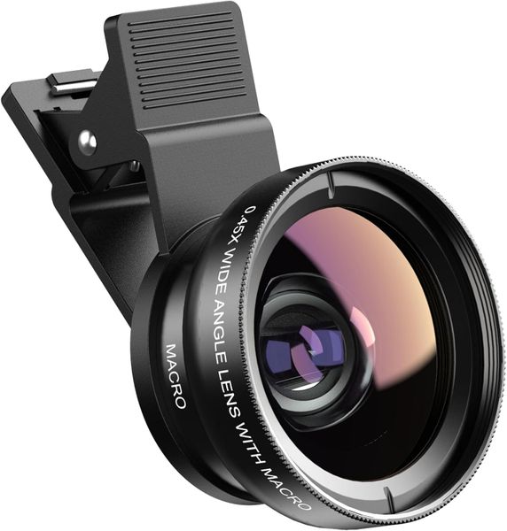 2-in-1 HD Smartphone Camera Lens Kit with Wide Angle &amp; Macro
