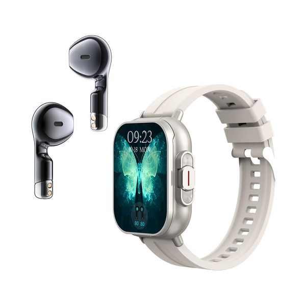 2 in 1 Smart Watch with Wireless Earbuds Business Fitness Tracker