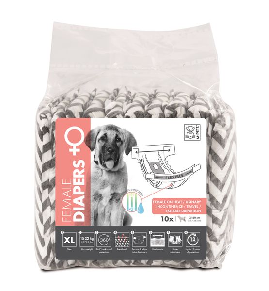 M-Pets Female Dog Diapers - Extra Large