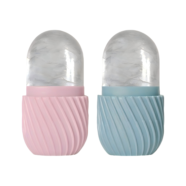 2 Pack Silicone Ice Roller Face Massager Pore Minimizer Skin Care Tool