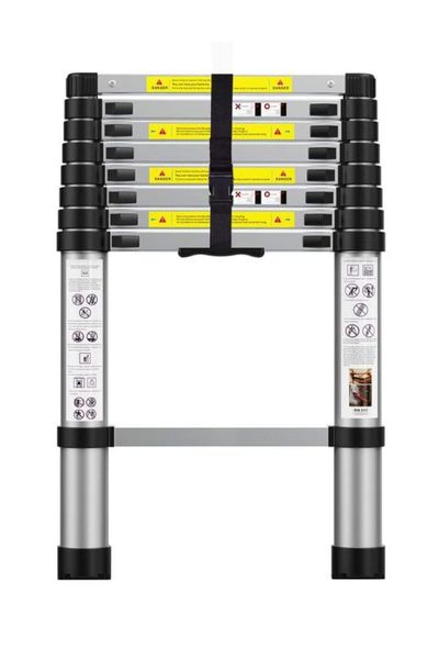 MXM Aluminium Telescopic Ladder For Indoor and Outdoor Use - 2.6m