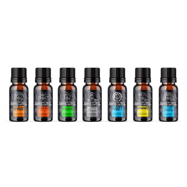 Be Natural - Ultimate Selection Organic Essential Oil Blends - 7 Pack