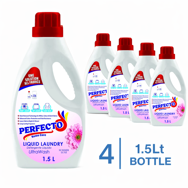 4 Pack | Liquid Laundry Detergent | 1.5Lt | Summer Luxe | Perfecto