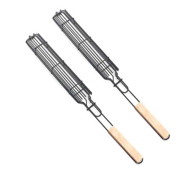 2 Piece Stainless Steel BBQ Grill Basket Nets