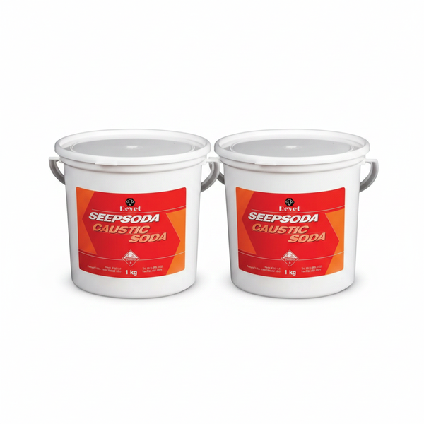 Revet Caustic Soda Flakes 1 kg for Household and Drain Cleaning - 2 Pack
