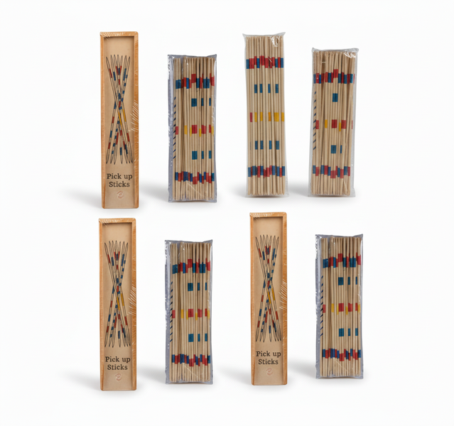 Game Wooden Pick Up Sticks Set - 31 Pieces, 18cm Classic Game - 2 Pack