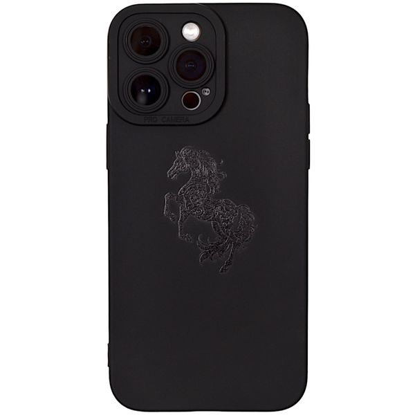 Black - Phone Case with a Horse Print - Iphone 15 Pro Max