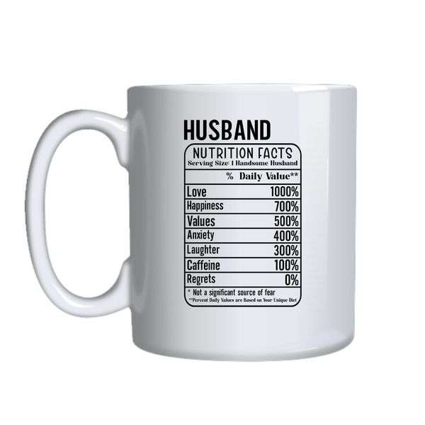 Husband Nutrition Coffee Mugs Funny Marriage Lovers Graphic Cup Present 046