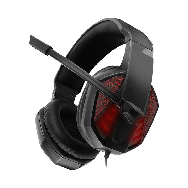 Wired Gaming Headset With 135 Degree Adjustable Microphone &amp; LED - Black