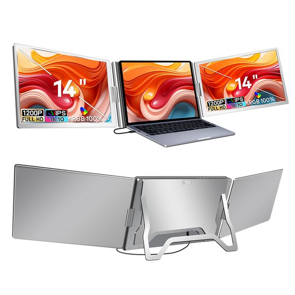 Dual Screen Display 14"Extended Multiple Monitor Compatible All PC Rospider