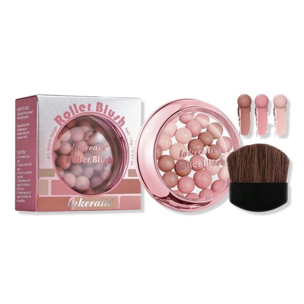 Lakerain Roller Blush with Brush - Shimmer-Free Matte Finish (6 Colours)