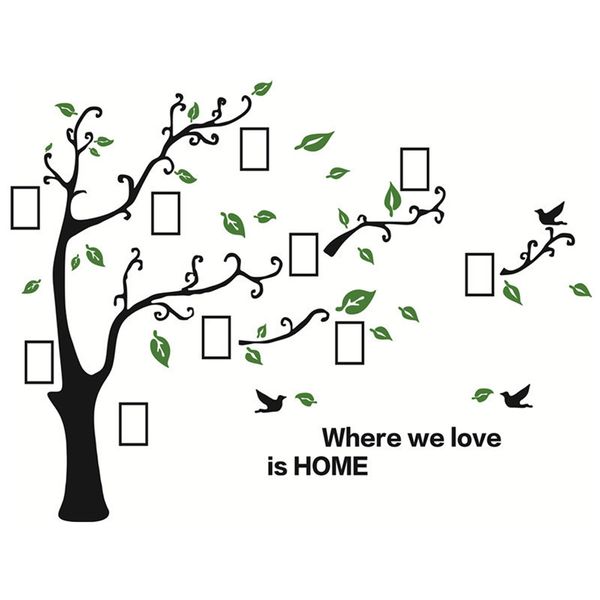 3D Acrylic Wall Stickers DIY Tree Bird Stickers for Home Decorations