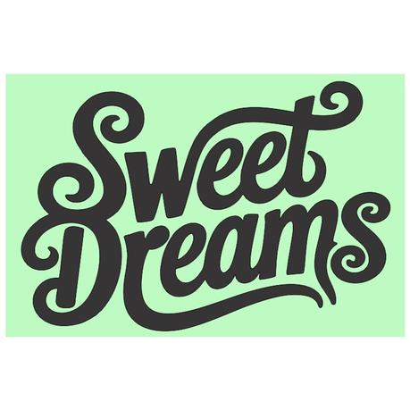 Sweet Dreams Glow in the Dark Sticker ( Sweet Dreams + Star Eye Smiley ) Image