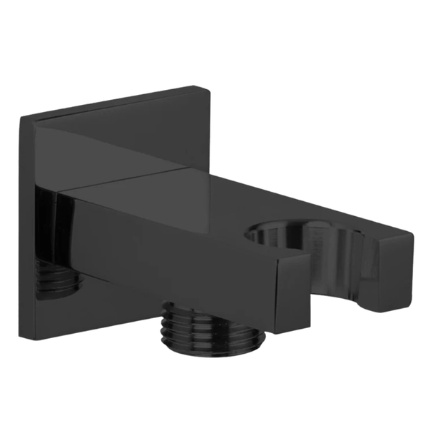 Devario Premio Shower Outlet Elbow With Holder Square Brass