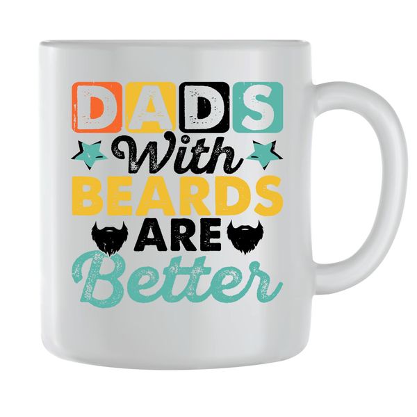With Beard Coffee Mugs for Men Fathers Day Graphic Dad Sayings Cup Gift 179