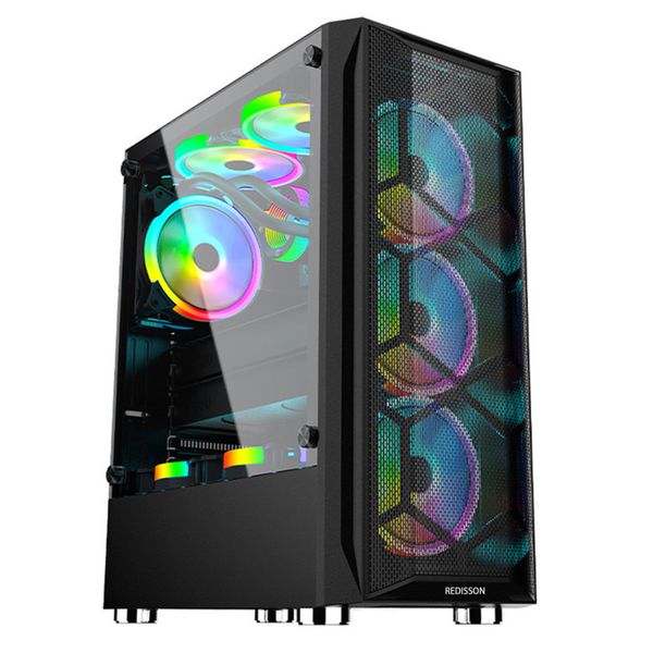 Redisson Computer Case, Water &amp; Air Cooling Support, M-ATX ITX Gaming Case