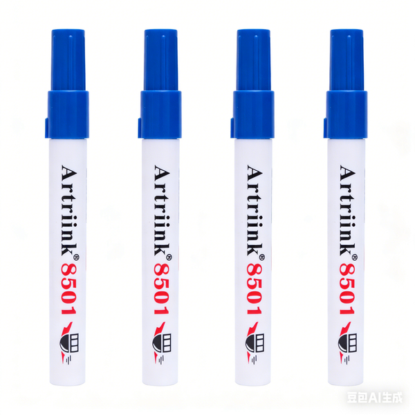 4PCS Blue Whiteboard Oil-based Marker - Easy-to-Erase Whiteboard Pen