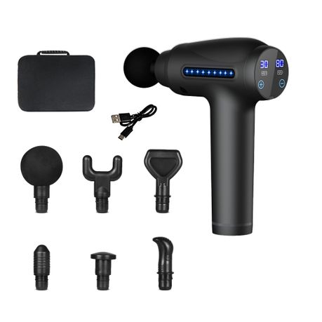 Massage Gun Handheld Massager 30 Speed Levels Comes with 6 Heads Image