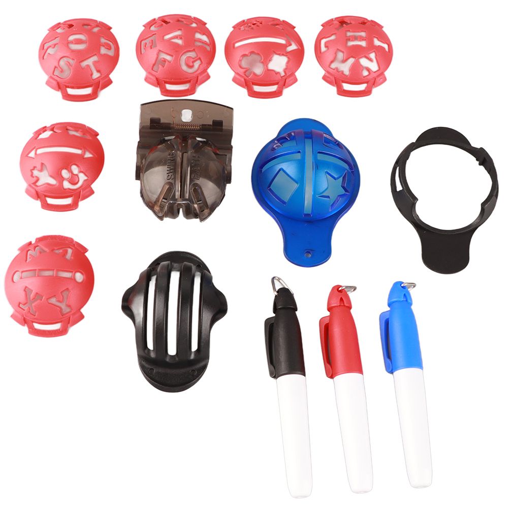 Marking Tool for Golf Ball with 3 Marker - Set of 13