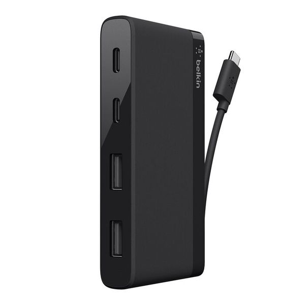 Belkin USB-C 4-Port USB Hub - Consists of 2 USB-C and 2 USB-A Ports - Black