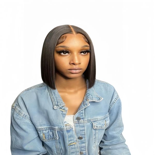 Luvée 12-inch Straight Wig Bob Full Frontal Human Hair