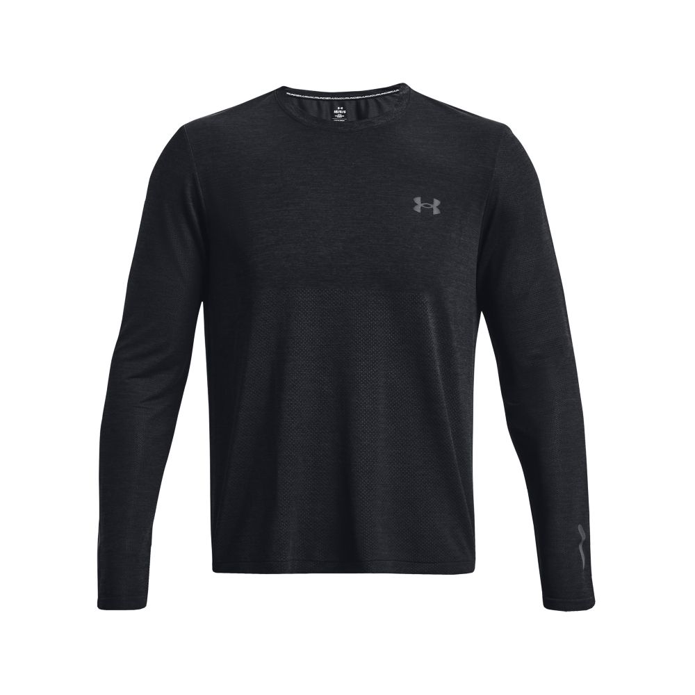 Under Armour Seamless Stride T-Shirt Black/Reflective - Terraces