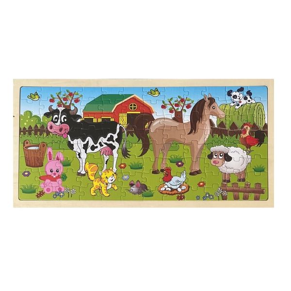 Wooden Jigsaw Puzzle (96 Piece) Farm Animals