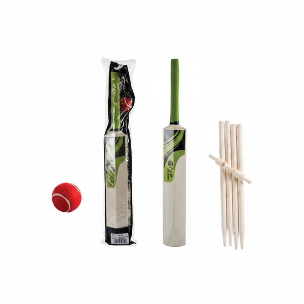 Junior Cricket Set Size 4 with Bat, Stumps, Ball - Polybag