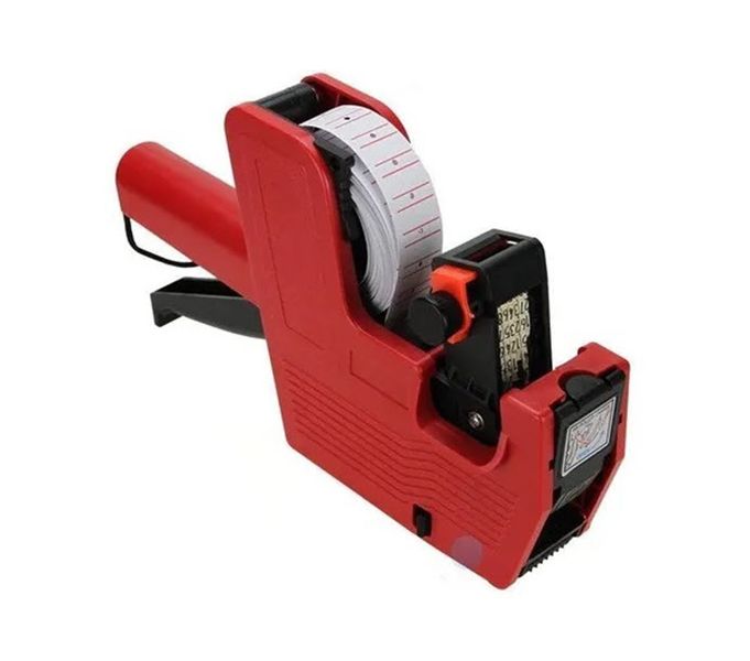 POS Retail 8-Digits Price Tag Labelling Gun - Red