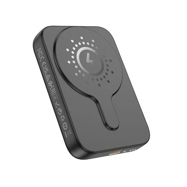 5000mAh Magnetic 20w Wireless Fast Charging Power Bank - Black