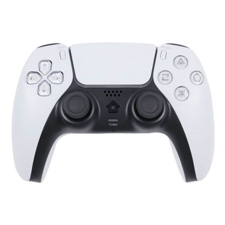 P5 Wireless Controller with Built-In Mic | Vibration | LED Touchpad | White Image