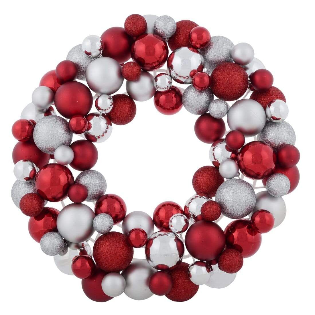 Round Christmas Bauble Wreath Hanging Decoration | Shop Today. Get it ...