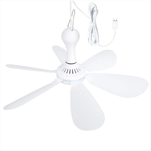 Silent 6 Leaves USB Powered Ceiling Canopy Fan Hanging