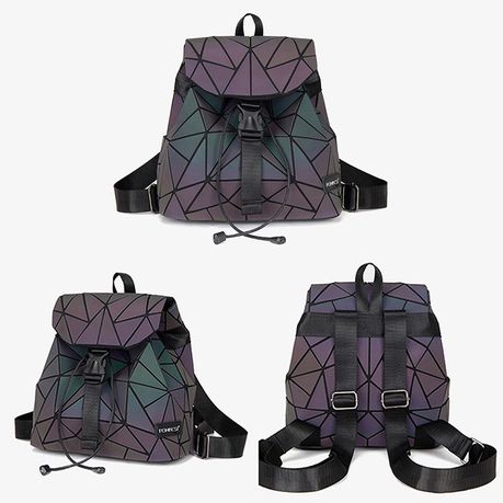 Luminous Geometric Backpack Fashion Holographic Reflective Travel Backpack Shop Today. Get it Tomorrow takealot