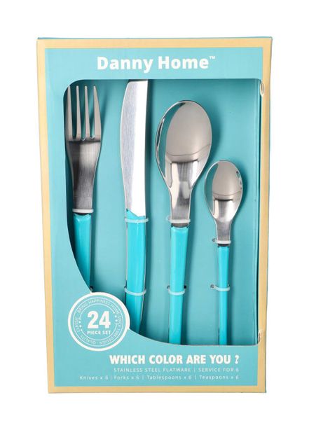 24-Piece Silver Stainless Steel Cutlery Set | Shop Today. Get it ...