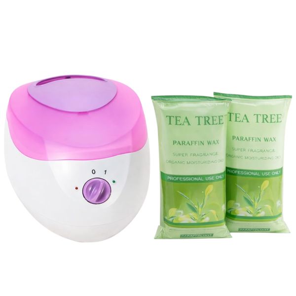 Paraffin Wax Warmer 2x Tea Tree Paraffin Wax Block (453g) for Hands &amp; Feet
