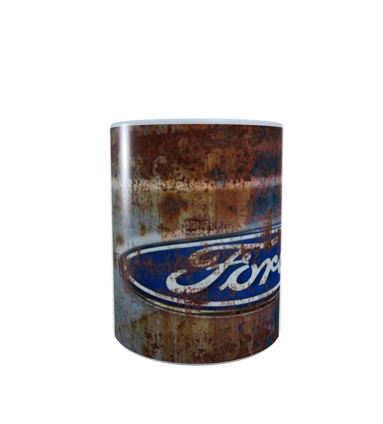 Ford Logo Vintage Rusted V2 - Aesthetic - Coffee Mug