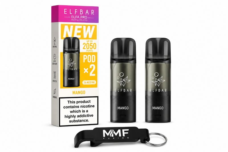 Elf Bar MMF Elfa Pro V2 2000 Puffs Disposable POD - Mango (Box of 2)