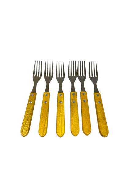 Stainless Steel Forks - Set of 6 - Durable Rust-Resistant Cutlery