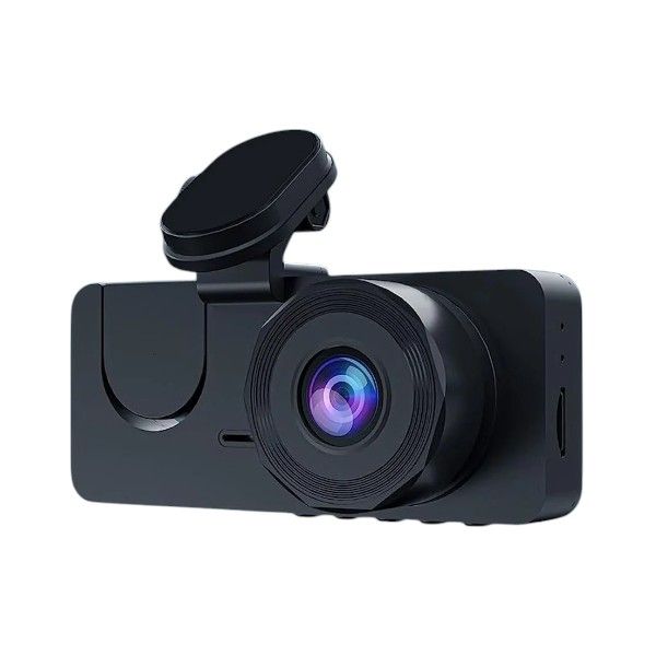 1080p Dual Lens Dash Cam With Loop Recording &amp; Night Vision - Black