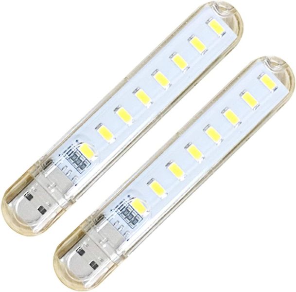 2pcs Portable Mini 8-LED USB Light