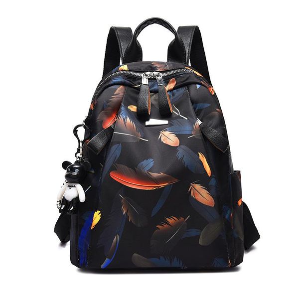 Women Oxford Backpack School Travel Waterproof Satchel Shoulder Bag-B4198