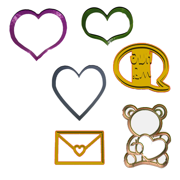 Valentines Day 3 Cookie Cutter Set