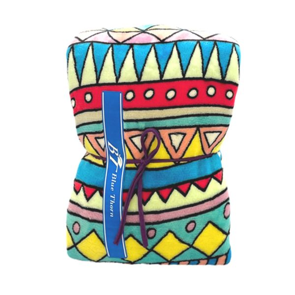 BlueThorn Double Sided Super Warm Fluffy Blankets for Pets - Ndebele Art